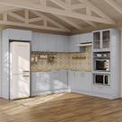 Cozinha Modulada 12 Pçs sem Tampo com Cristaleira e Kit Lat Marselha Cabecasa Madeiraoriginals Azul Sereno