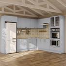 Cozinha Modulada 12 Peças sem Tampo com Cristaleira e Kit Lat Marselha CabeCasa MadeiraOriginals