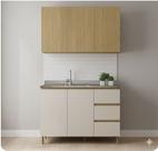 Cozinha Modulada 2 Peças Canary Off White 100% MDF - Florença Móveis Sul