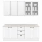 Cozinha Modulada 200 Cm Ce854 Americana Branco Calcare Henn