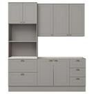 Cozinha Modulada 3 Pecas 192 cm CE759 Americana Cinza Calcare Henn
