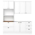 Cozinha Modulada 3 Pecas 192cm CE759 Americana Branco Nature Henn