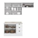 Cozinha Modulada 3 Peças Branco Com Tampo Calcare - Henn
