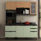 Cozinha Modulada 3 Peças com Tampo Begônia Tecno Mobili