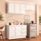 Cozinha Modulada 3 Peças com Tampo e Rodapé Amara Politorno