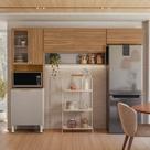 Cozinha Modulada 3 Peças com Vidro Alba Demóbile