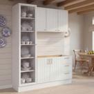 Cozinha Modulada 3 Peças sem Tampo com Cristaleira Marselha CabeCasa MadeiraOriginals Branco