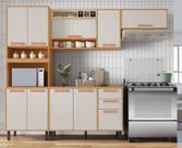 Cozinha Modulada 4 Peças 10 Portas 2 Gavetas e Nicho para Forno Napoles