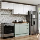 Cozinha Modulada 4 Peças 100% Mdf Americana com Tampo e Rodapé Iluminata