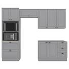Cozinha Modulada 4 Pecas 272 cm CE373 Americana Cinza Calcare Henn