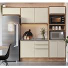 Cozinha Modulada 4 Peças 7 Portas 3 Gavetas com Divisor de Talheres 1 Nicho para Forno Viena