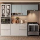 Cozinha Modulada 4 Peças 8 Portas 4 Gavetas Nicho p/Forno MDF Rodapé em PVC Essence Itatiaia Cozinha Modulada 4 Peças 8 Portas 4 Gavetas Nicho p/Forno MDF Rodapé em PVC Essence Itatiaia