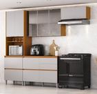 Cozinha Modulada 4 Peças 8 Portas 5 Gavetas Nicho p/Forno MDF Dodradiças Slow Motion Lúmina Itatiaia
