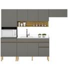 Cozinha Modulada 4 Pecas Balcao Pia Line Ktp Gris Cp Freijo Cozinha Modulada 4 Pecas Balcao Pia Line Ktp Gris Cp Freijo