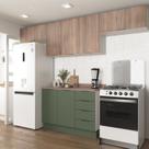 Cozinha Modulada 4 Peças com Tampo 3 Aéreos e 1 Balcão para Pia Ipanema CabeCasa MadeiraOriginals Cozinha Modulada 4 Peças com Tampo 3 Aéreos e 1 Balcão para Pia Ipanema CabeCasa MadeiraOriginals