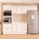 Cozinha Modulada 4 Peças com Tampo e Rodapé Amara Politorno