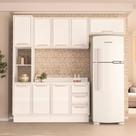 Cozinha Modulada 4 Peças com Tampo e Rodapé Amara Politorno