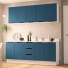 Cozinha Modulada 4 Peças com Tampo e Rodapé Maeena Politorno Cozinha Modulada 4 Peças com Tampo e Rodapé Maeena Politorno