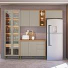 Cozinha Modulada 4 Peças com Tampo Em MDF Allure Linea Brasil Cozinha Modulada 4 Peças com Tampo Em MDF Allure Linea Brasil