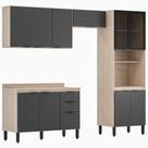 Cozinha Modulada 4 Peças Fi0002 Avena Grafito