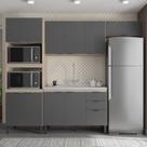 Cozinha Modulada 4 Peças FTM004 Avena Grafito Demobile Cozinha Modulada 4 Peças FTM004 Avena Grafito Demobile