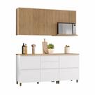 Cozinha Modulada 4 Peças Ripado 100% Mdf Rainha