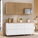Cozinha Modulada 4 Peças Ripado 100% Mdf Rainha