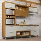 Cozinha Modulada 4 Peças Ripado Princesa 100% Mdf