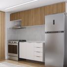Cozinha Modulada 4 Peças Sem Tampo 3 Aéreos e 1 Balcão para Pia Ipanema CabeCasa MadeiraOriginals Cozinha Modulada 4 Peças Sem Tampo 3 Aéreos e 1 Balcão para Pia Ipanema CabeCasa MadeiraOriginals