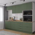 Cozinha Modulada 5 Peças 1 Tampo 2 Aéreos 2 Balcões 1 Torre Quente Ipanema CabeCasa MadeiraOriginals Verde Folha/Branco Cozinha Modulada 5 Peças 1 Tampo 2 Aéreos 2 Balcões 1 Torre Quente Ipanema CabeCasa MadeiraOriginals Verde Folha/Branco