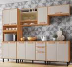 Cozinha Modulada 5 Peças 12 Portas 2 Gavetas Vidro Reflecta e Nicho para Forno Nápoles Itatiaia Cozinha Modulada 5 Peças 12 Portas 2 Gavetas Vidro Reflecta e Nicho para Forno Nápoles Itatiaia