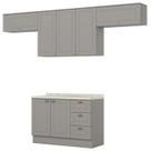 Cozinha Modulada 5 Pecas 280 cm Americana Cinza Calcare Henn