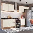 Cozinha Modulada 5 Peças 8 Portas 3 Gavetas com Divisor de Talheres Viena