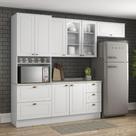 Cozinha Modulada 5 Peças 8 Portas 5 Gavetas Americana Henn Branco