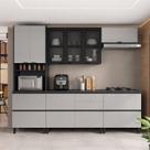 Cozinha Modulada 5 Peças 9 Portas 6 Gavetas Mdf Dodradiça Slow Motion Lúmina Itatiaia Grafite/fendi Cozinha Modulada 5 Peças 9 Portas 6 Gavetas Mdf Dodradiça Slow Motion Lúmina Itatiaia Grafite/fendi