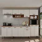 Cozinha modulada 5 peças com Torre Forno e Balcão Cooktop 497 Linha Essência Genialflex