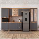 Cozinha Modulada 5 Peças em MDF Elena Cinamomo e Titanium
