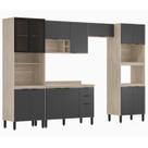 Cozinha Modulada 5 Peças FI0001 Avena Grafito Demobile