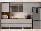 Cozinha Modulada 6 Peças 11 Portas 6 Gavetas Nicho p/Forno MDF Dodradiça Slow Motion Lúmina Itatiaia