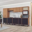 Cozinha Modulada 6 Peças 14 Portas 1 Gaveta Thalita Marrom Cozinha Modulada 6 Peças 14 Portas 1 Gaveta Thalita Marrom