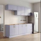 Cozinha Modulada 6 Peças 3 Aéreos 3 Balcões sem Tampo Marselha CabeCasa MadeiraOriginals Azul Sereno Cozinha Modulada 6 Peças 3 Aéreos 3 Balcões sem Tampo Marselha CabeCasa MadeiraOriginals Azul Sereno