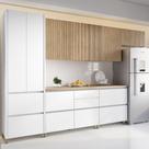 Cozinha Modulada 6 Peças 350x270cm 9 Portas e 7 Gavetas com Paneleiro Rainha Nesher Cozinha Modulada 6 Peças 350x270cm 9 Portas e 7 Gavetas com Paneleiro Rainha Nesher