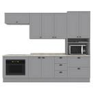 Cozinha Modulada 7 Pecas 272 cm CE790 Americana Cinza Calcare Henn