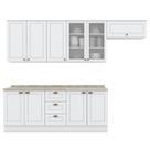 Cozinha Modulada 7 Pecas 280 cm CE791 Americana Branco Calcare Henn