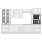 Cozinha Modulada 7 Pecas 343 cm CE172 Americana Branco Calcare Henn