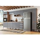 Cozinha Modulada 7 Peças Athena Freijó Cinza Megasul