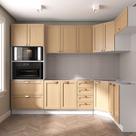 Cozinha Modulada 7 Peças sem Tampo 1 Torre 3 Aéreos 3 Balcões Arizona CabeCasa MadeiraOriginals Marrom/Figueira