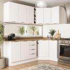 Cozinha Modulada 8 Peças 3 Aéreos 3 Balcões Adega e Toalheiro Ipanema CabeCasa MadeiraOriginals Branco