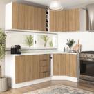Cozinha Modulada 8 Peças 3 Aéreos 3 Balcões Adega e Toalheiro Ipanema CabeCasa MadeiraOriginals