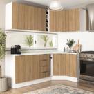 Cozinha Modulada 8 Peças 3 Aéreos 3 Balcões Adega e Toalheiro Ipanema CabeCasa MadeiraOriginals